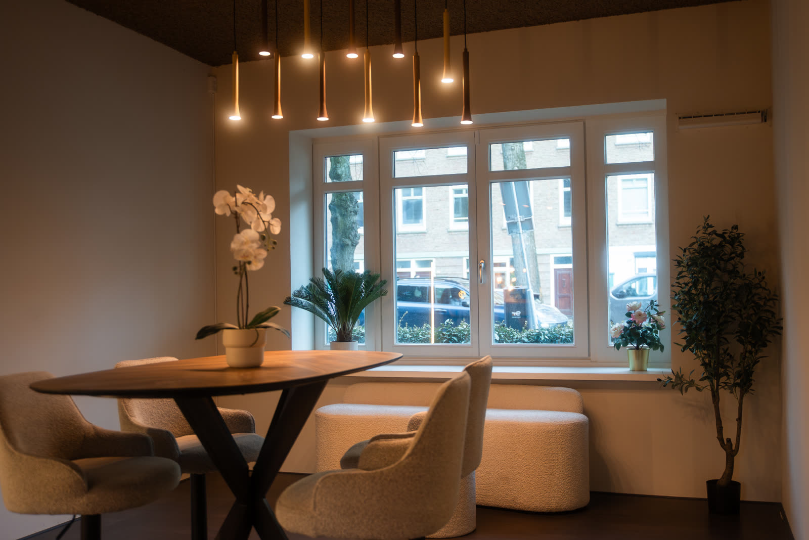 Waiting area beside the front windows