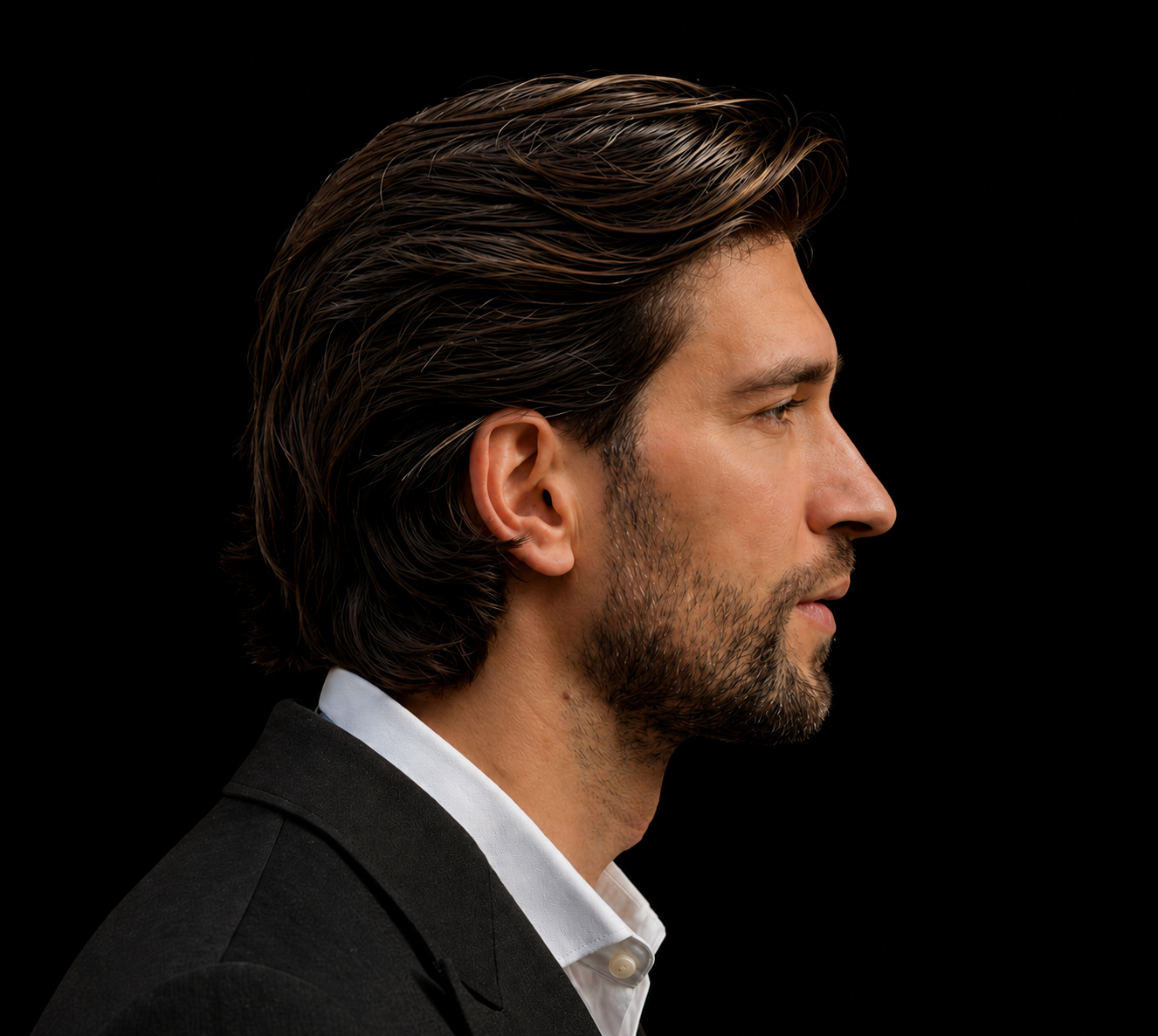 Styled hair by master barber at Icon Barbershop on Marathonweg